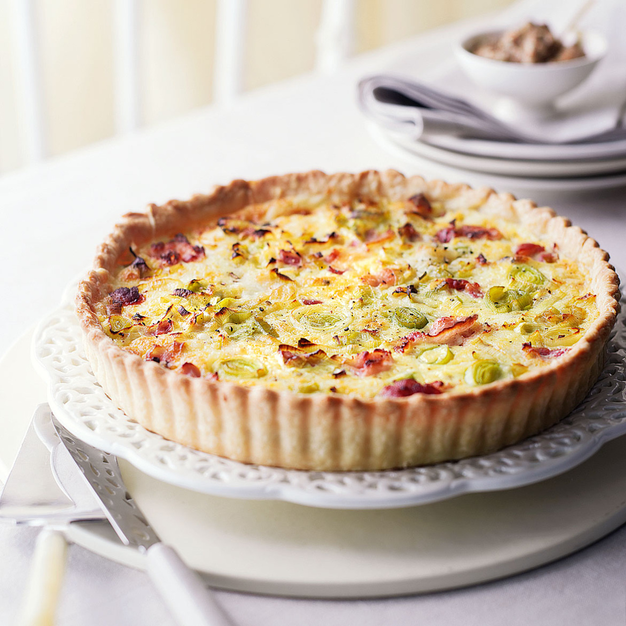 Leek, bacon and cheddar tart | Cook With M&S