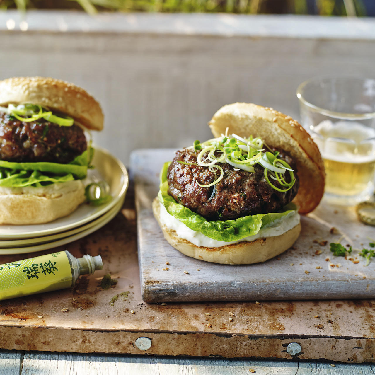 Sizzling wasabi burgers | Cook With M&S