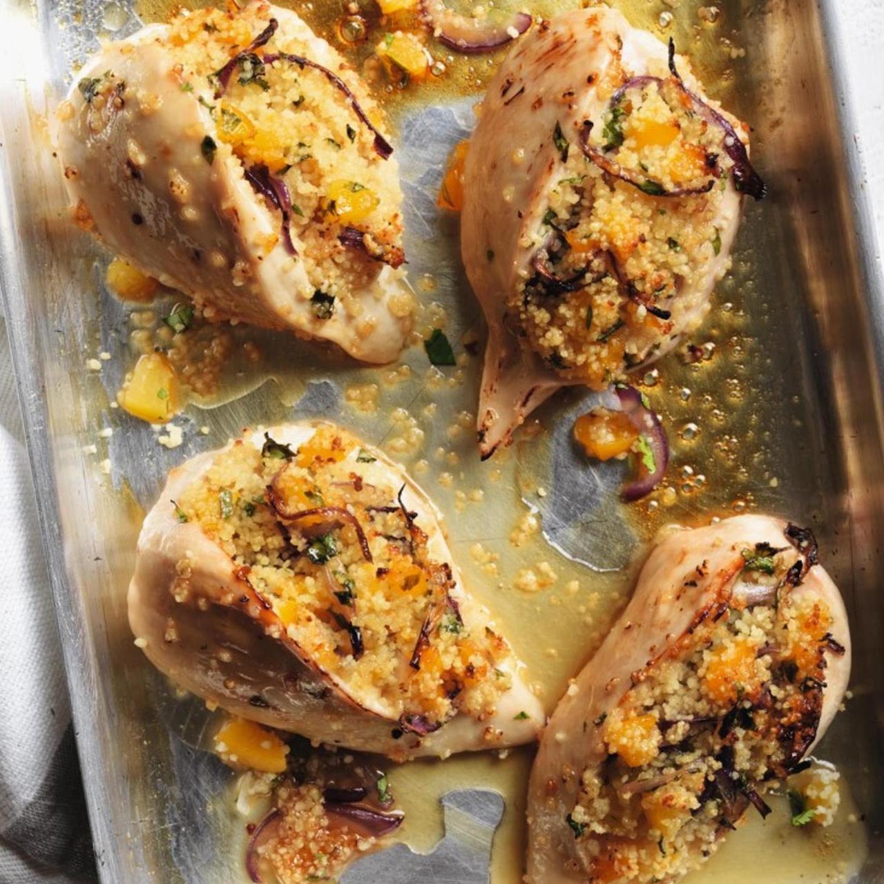 Sticky apricot stuffed chicken | Cook With M&S